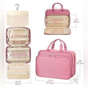 Travel - Bag Cosmetic Makeup Toiletry Hanging Organizer Storage Pink Case Pouch